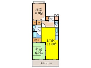 プライムハイツ中田の物件間取画像